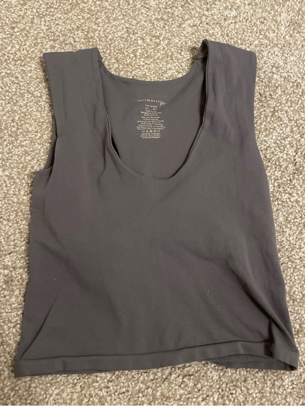 Free People Women’s Charcoal Scoop Neck Tank Top